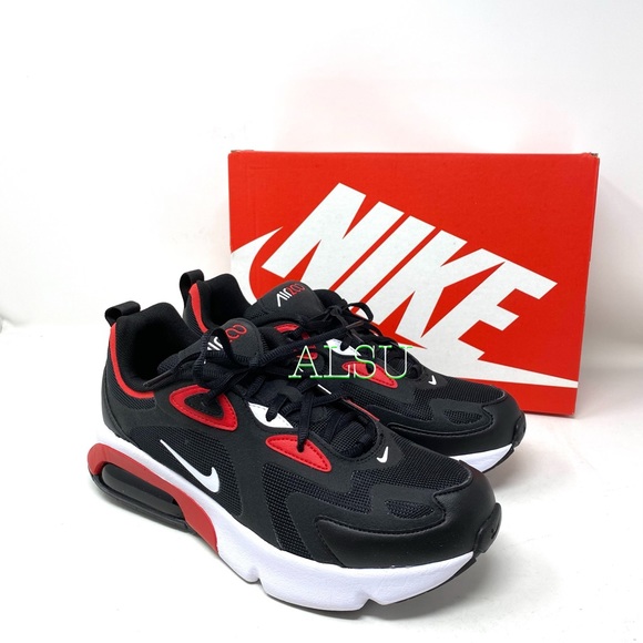 Nike Air Max 200 GS Black Red k/Women’s Sneakers - Picture 7 of 11